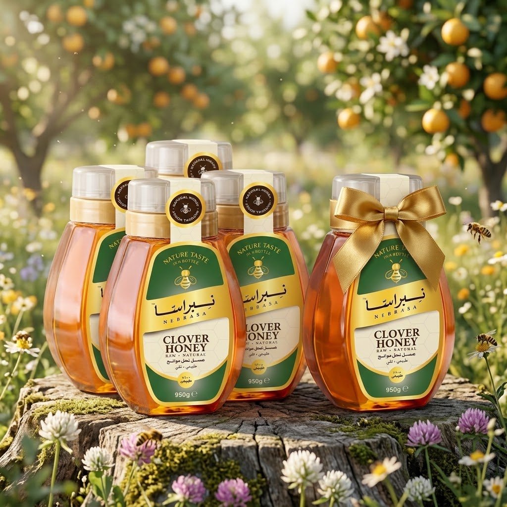 Offer (4 Honey Bottle 950g and Get 1 Free Bottle)