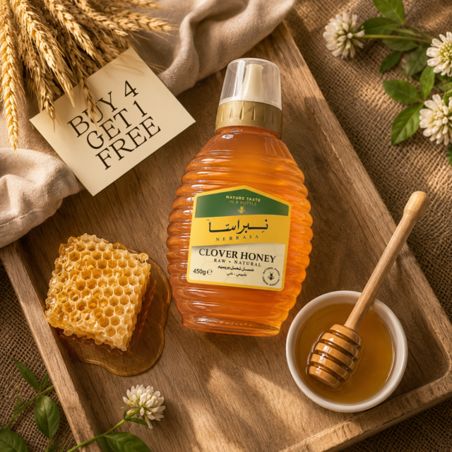 Offer (4 Honey Bottle 450g and Get 1 Free Bottle) - Image 1